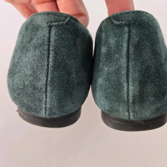 Vionic Gem Posey Ballet Flat Green Perforated Suede Orthotic Shoe sz 6.5 - Picture 4 of 7